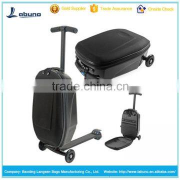 High Quality scooter luggage trolley suitcase travel tow trolley bag suitcase scooter