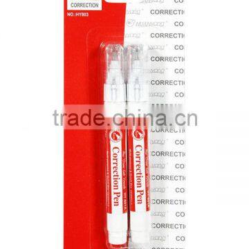 Multipurpose wite-out Metal tip correction pen in blister card (HY-601A) correction fluid 7ml liquid