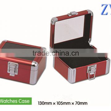 pretty stainless steel watch case small watch display casing with mirror