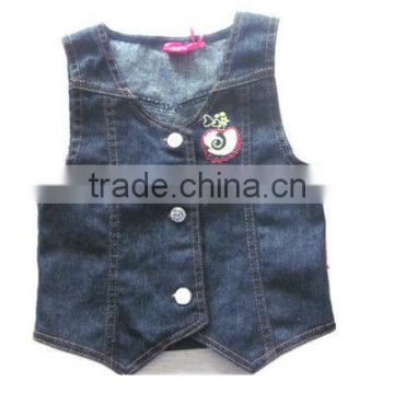 alibaba china clothing baby kids black denim vest