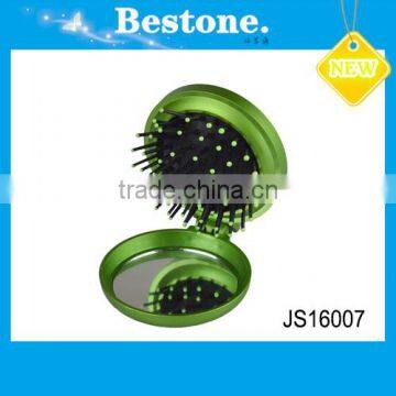 Round Foldable Pocket Mini Mirror with Comb