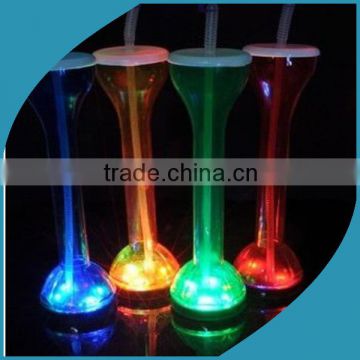 LED flashing yard glass cup for party