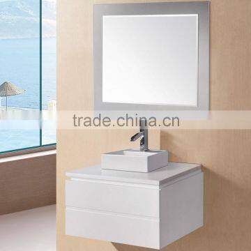 Cheap hotel high gloss wall mounted bathroom vanity cabinets