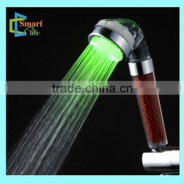 C-158-1LED color change pc transparent negative ion flashing light led shower head