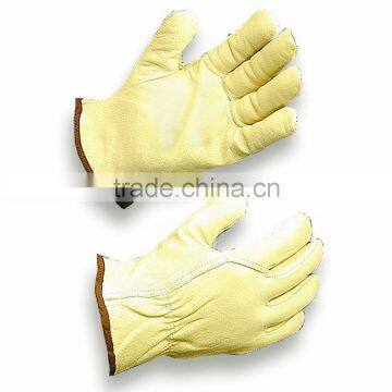 grain leather work gloves