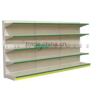 Single side back panel supermarket shelf