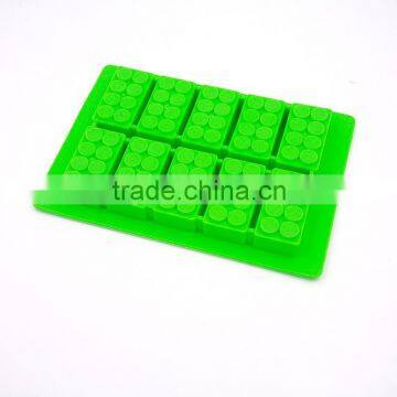 Rubber Ice Cube Mould Ice Tray Brick Shape Ice Blocks 10 Slots Ice Cream Tubs Fandont Chocolate Mold Bar Party Frozen Drink 1PC photo-4
