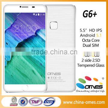 Latest Design G6+ 5.5 inch quad core 3G Smartphone with fingerprint