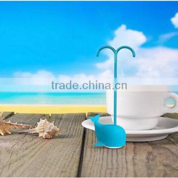 Popular Brew Whale Tea Infuser, tea strainer and filter with blue color