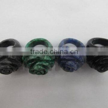 China Most Popular Special Gemstone Stainless Steel Ring photo-2