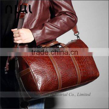 Mens Tote Travel Genuine Leather Oversized Wear-resist Travel Duffle Weekend Bag