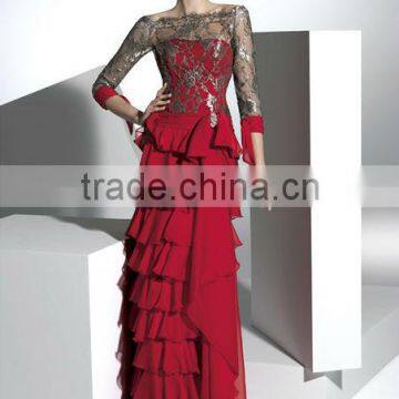 Formal Occasions tiered overlap hiffon mother dress with jacket FAM-003