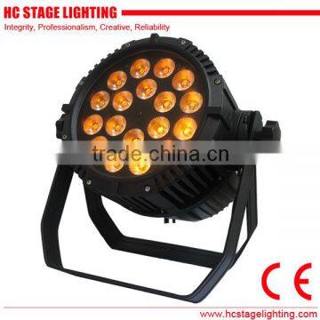 Direct sale ip 65 rgbwa+uv 6in1 18pcs waterproof led par can