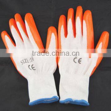 13G POLYESTER coated nitrile working gloves