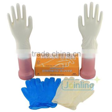 Powdered Disposable Stretchy Vinyl Synthetic Gloves