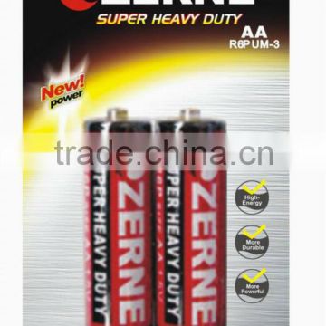 Heavy duty battery AA Size 2pcs per card