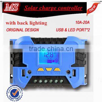 20A PWM LCD Dual USB Solar Panel Battery Regulator Charge Controller 12/24V