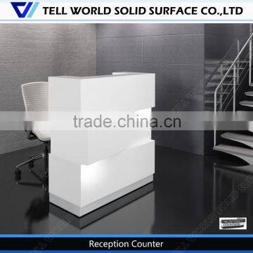 Creactive design white led prefab reception desk