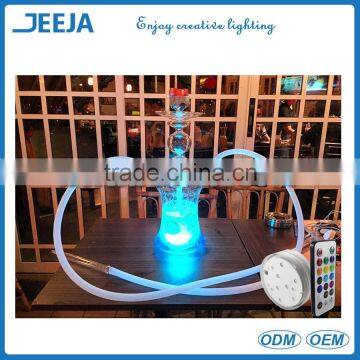 Glass Art Hookah Illuminate 3 inch Led light Base With Remote Control