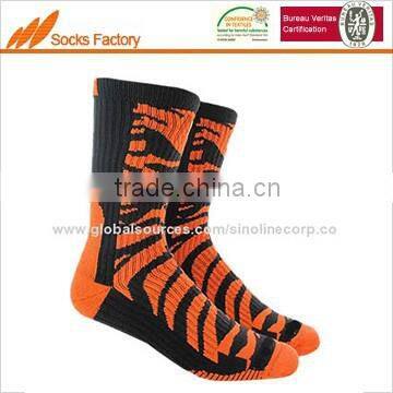 Men's and women's functional sports outdoor socks black and orange