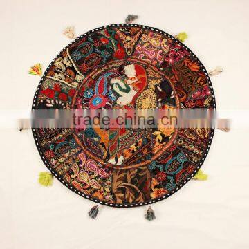 Meditation Mats Indian Bohemian Meditation throw round cushions Handcrafted Table cloth