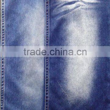 55%cotton 34%polyester 11%spandex Indigo Knitted Stretch Denim Fabric With Sirospun Yarn