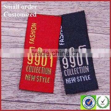 Custom Woven Labels Low Minimum Cheap Cham Woven Private Labels for Clothing photo-3