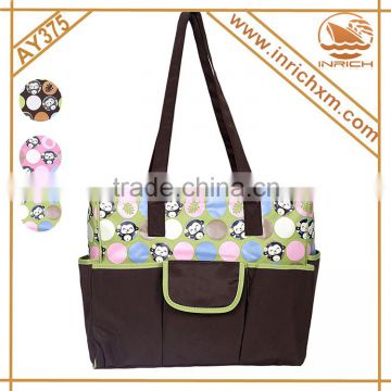 Hot new products for 2016 mommy baby bags flower tote bag high quality nylon colorful handbag