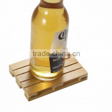 Wholesales Handmade Custom Cheap Unfinished Bar Pine Wooden Wine Glasses Coaster photo-3