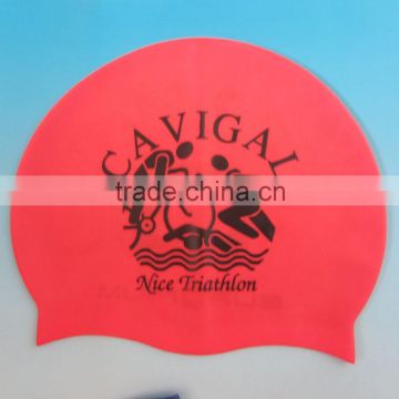 Wholesale Adult or Kid size customized printing logo cool novelty nude swimming cap