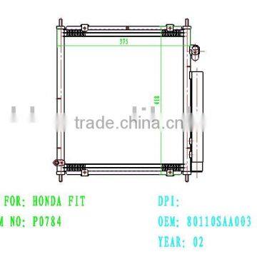 Auto Condenser FOR FIT 02 HBS-P0784