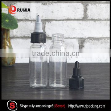 Free sampels 60ml pet plastic twist cap bottle for e liquid e juice packaging use