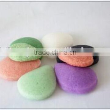 eco-friendly tear drop colored konjac sponge