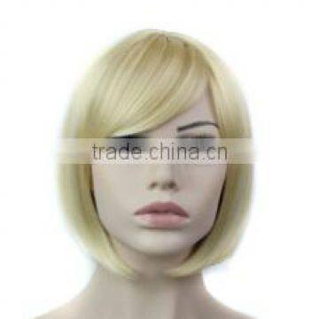 10" Female Short straight Bob Wig blond color Heat Resistant Realistic Wig African American Wig For Black Women