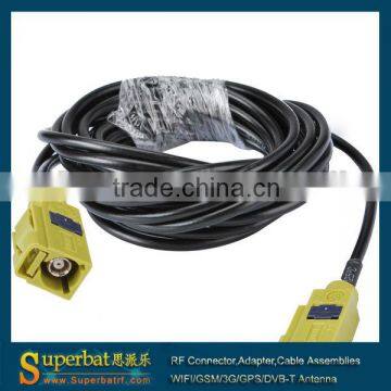 Fakra Jack straight to Fakra Jack straight pigtail RG174 "K" 15cm