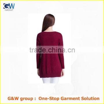 Fashionable Custom Design O-neck Woman Sweater photo-2