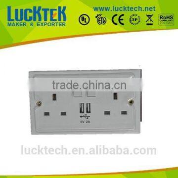 TWO WAY UK Type USB Wall Socket wall receptacle with Switch