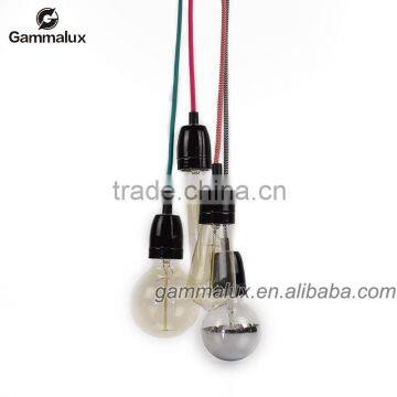 Wholesale CE Certified Colorful Pendant Light Cord Sets 2 Pin Plug With Porcelain Light Socket With On/Off Switch