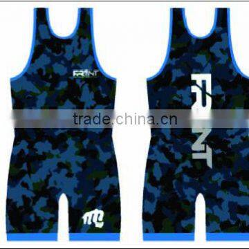 wrestling singlet with digital sublimation