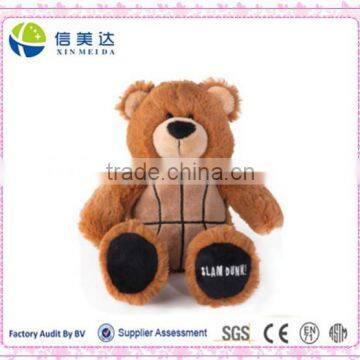 Plush Brown Basketball Game Mascot Bear