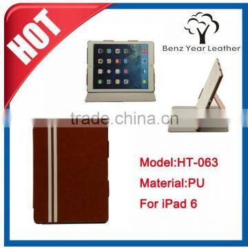 New Arrival Hot Sale High Quality PU Tablet cover For i Pad 6 From China Supplier