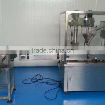 Single head Powder filling and capping compact machine