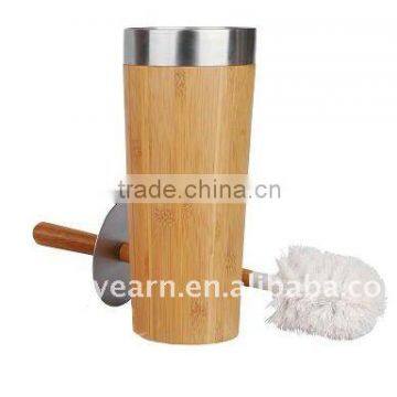 Natural Bamboo Toilet Brush with Holder for Toilet Cleaning