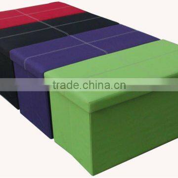 beautiful!Red Black Purple Green Poly Canvas foldable storage bench