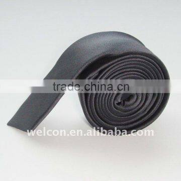 fashion mens 100% silk plain black necktie