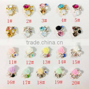 2016 New Fashion China Professional Nail Supplies diy colored resin alloy nail art for finger