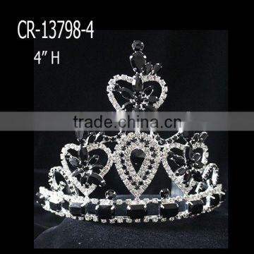 Cheap Wholesale Black Rhinestone pageant Tiaras And Crowns