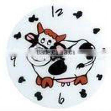 decorative tempered glass wall clock ,art clock