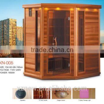 Red cedar sauna room for home use,wooden sauna room for 5 pelple