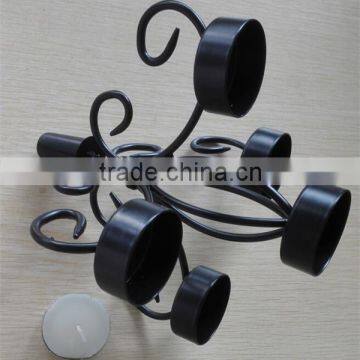 5 Arms Wrought Iron Wine Bottle Candle Holder photo-2